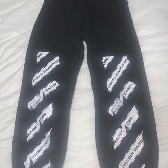 OFF WHITE AIRPORT TAPE SWEATPANTS MENS SIZE XXS - Picture 3 of 8